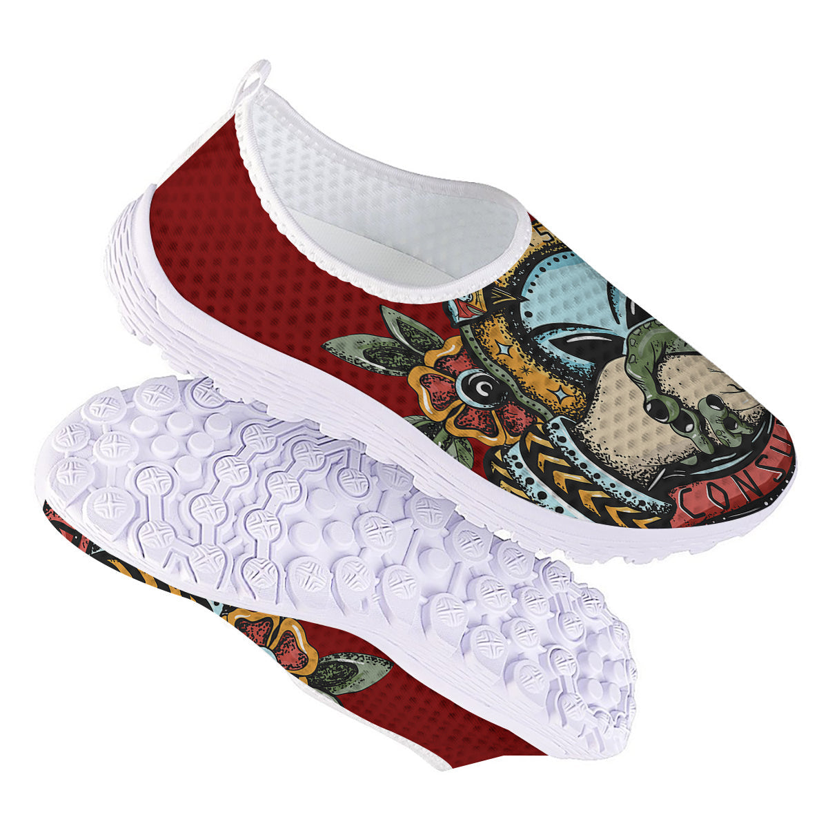 Aliens Area 51 Print Nurse Shoes-grizzshop