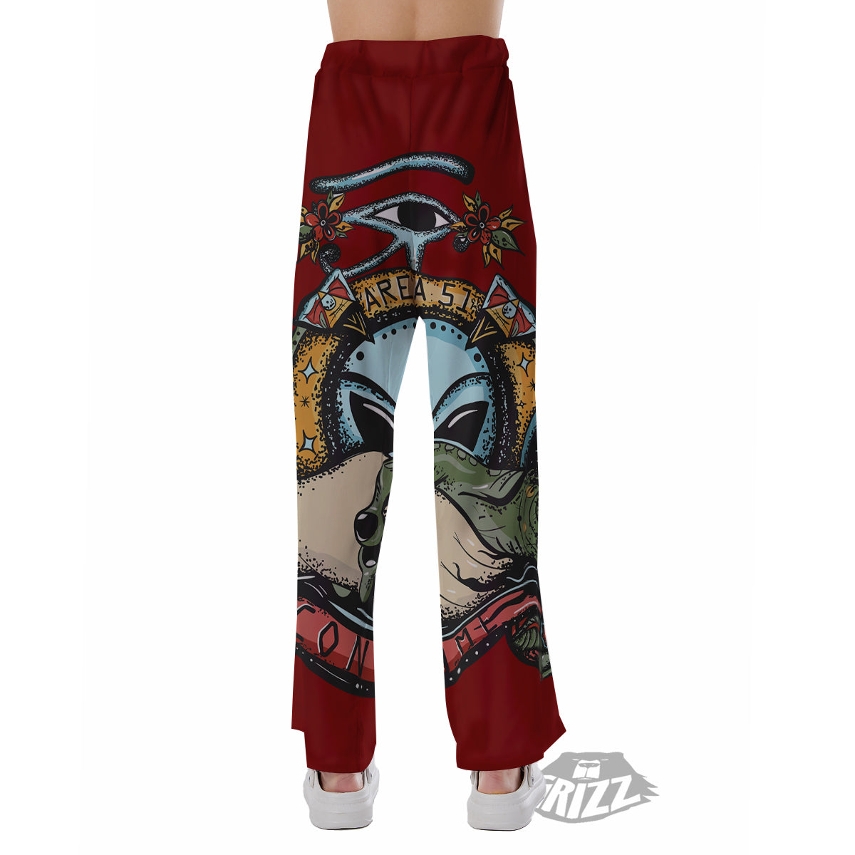 Aliens Area 51 Print Pajama Pants-grizzshop
