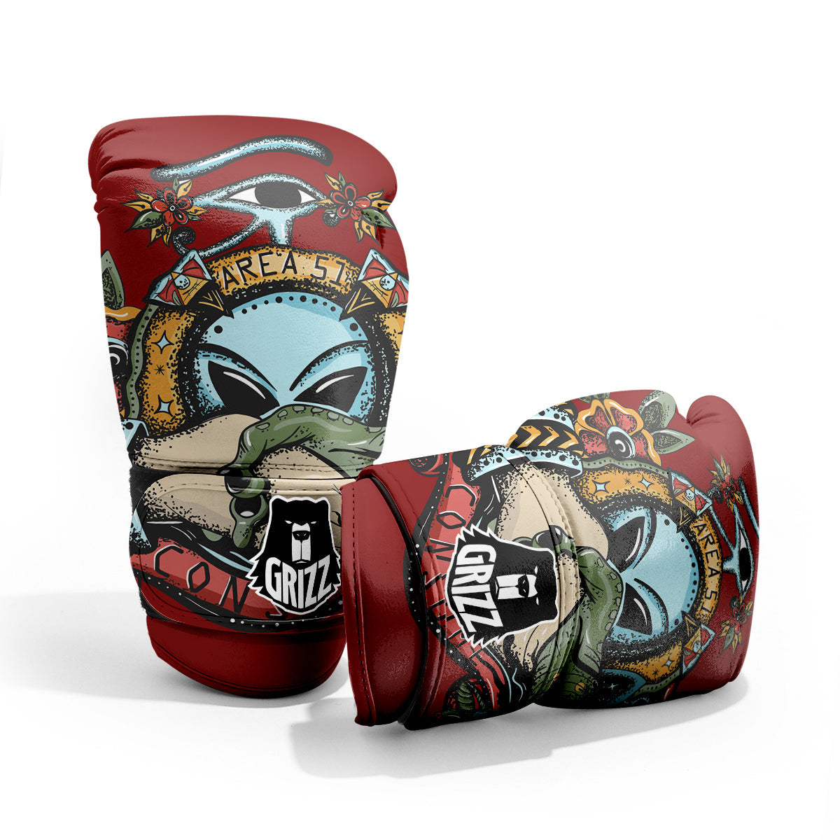 Aliens Area 51 Print Pro Boxing Glove