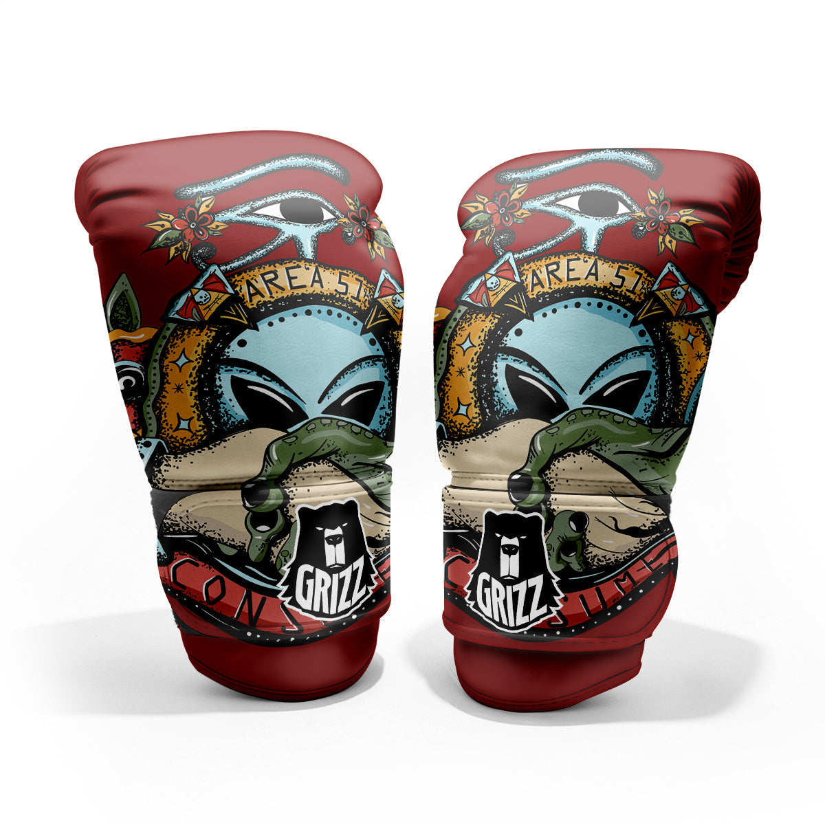 Aliens Area 51 Print Pro Boxing Glove