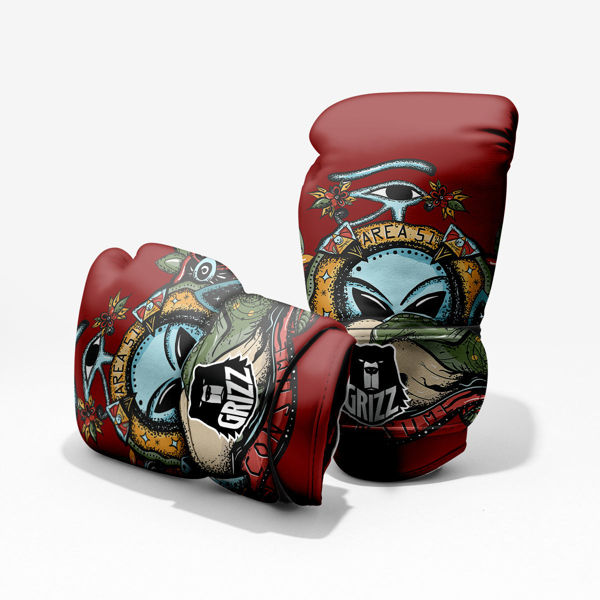 Aliens Area 51 Print Pro Boxing Glove