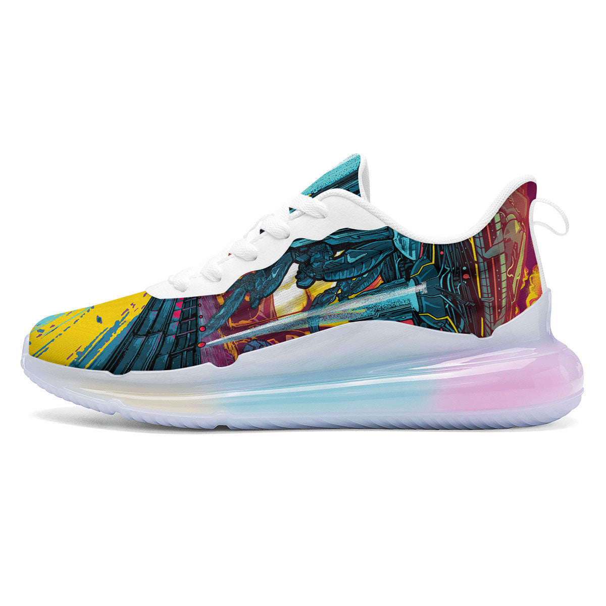 Aliens Invade earth Print Running Sneakers-grizzshop