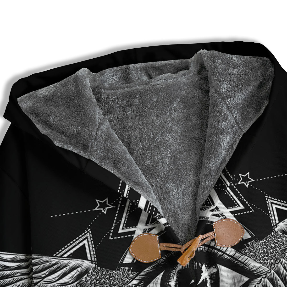 All Seeing Eye Black And Silver Print Men's Windbreaker Jacket-grizzshop