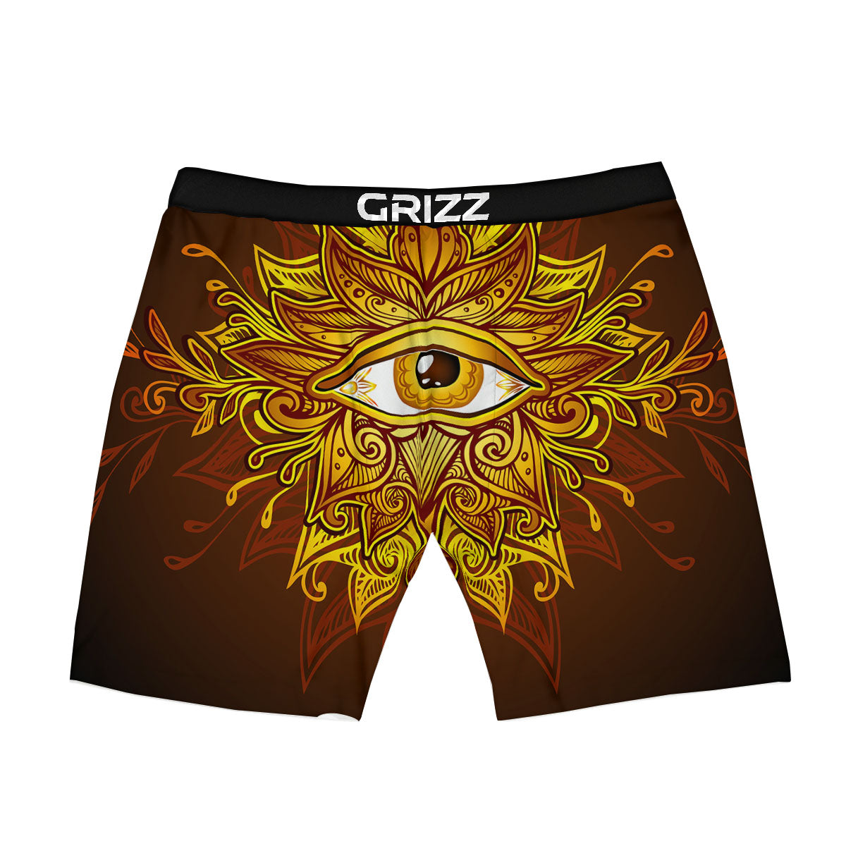 All Seeing Eye Gold Print Boxer Briefs-grizzshop