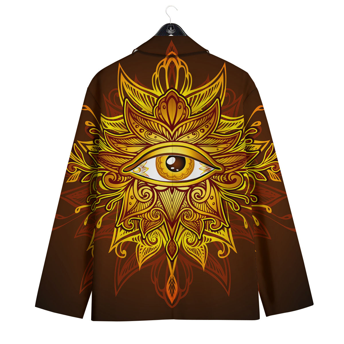 All Seeing Eye Gold Print Men's Sport Coat-grizzshop