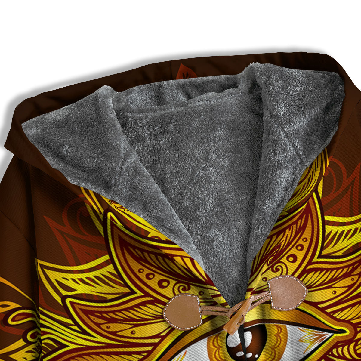 All Seeing Eye Gold Print Men's Windbreaker Jacket-grizzshop