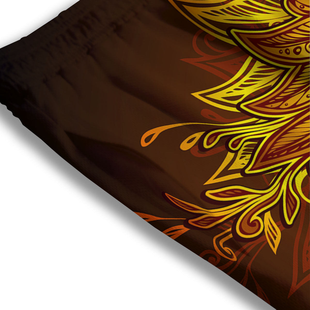 All Seeing Eye Gold Print Mesh Shorts