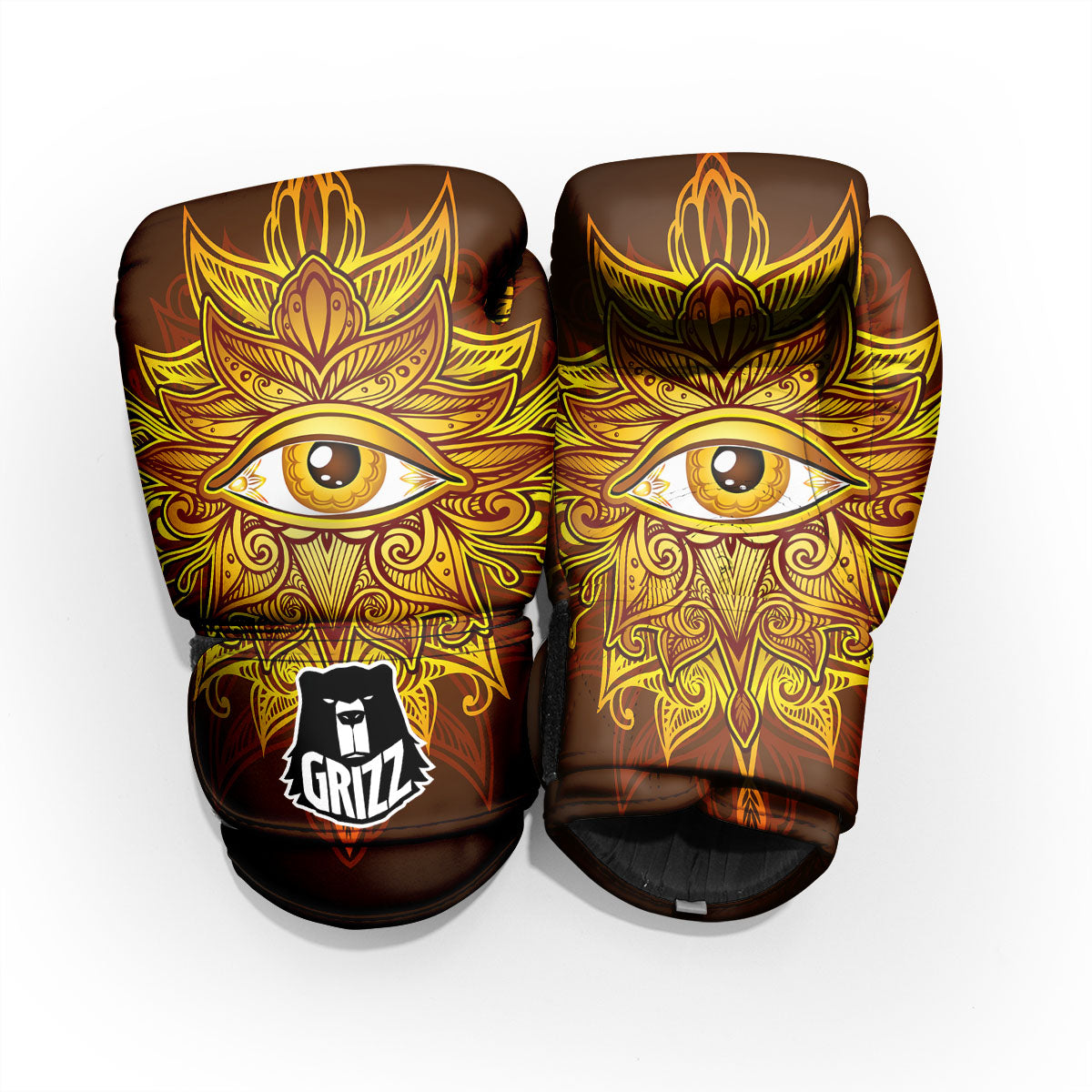 All Seeing Eye Gold Print Pro Boxing Glove
