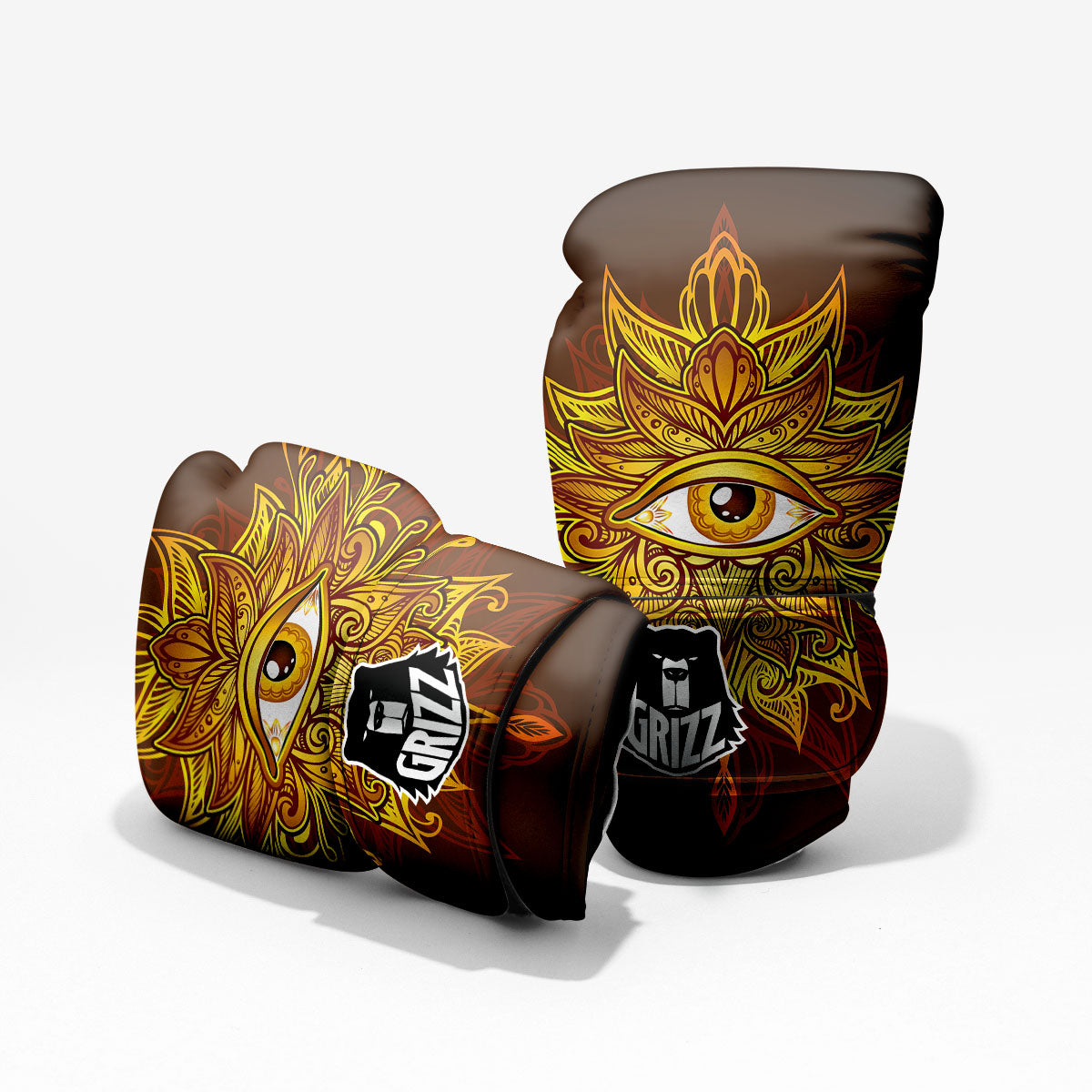All Seeing Eye Gold Print Pro Boxing Glove