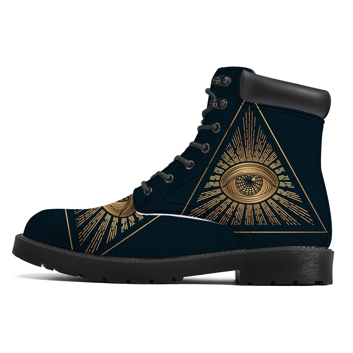 All Seeing Eye Masonic Print Boots-grizzshop