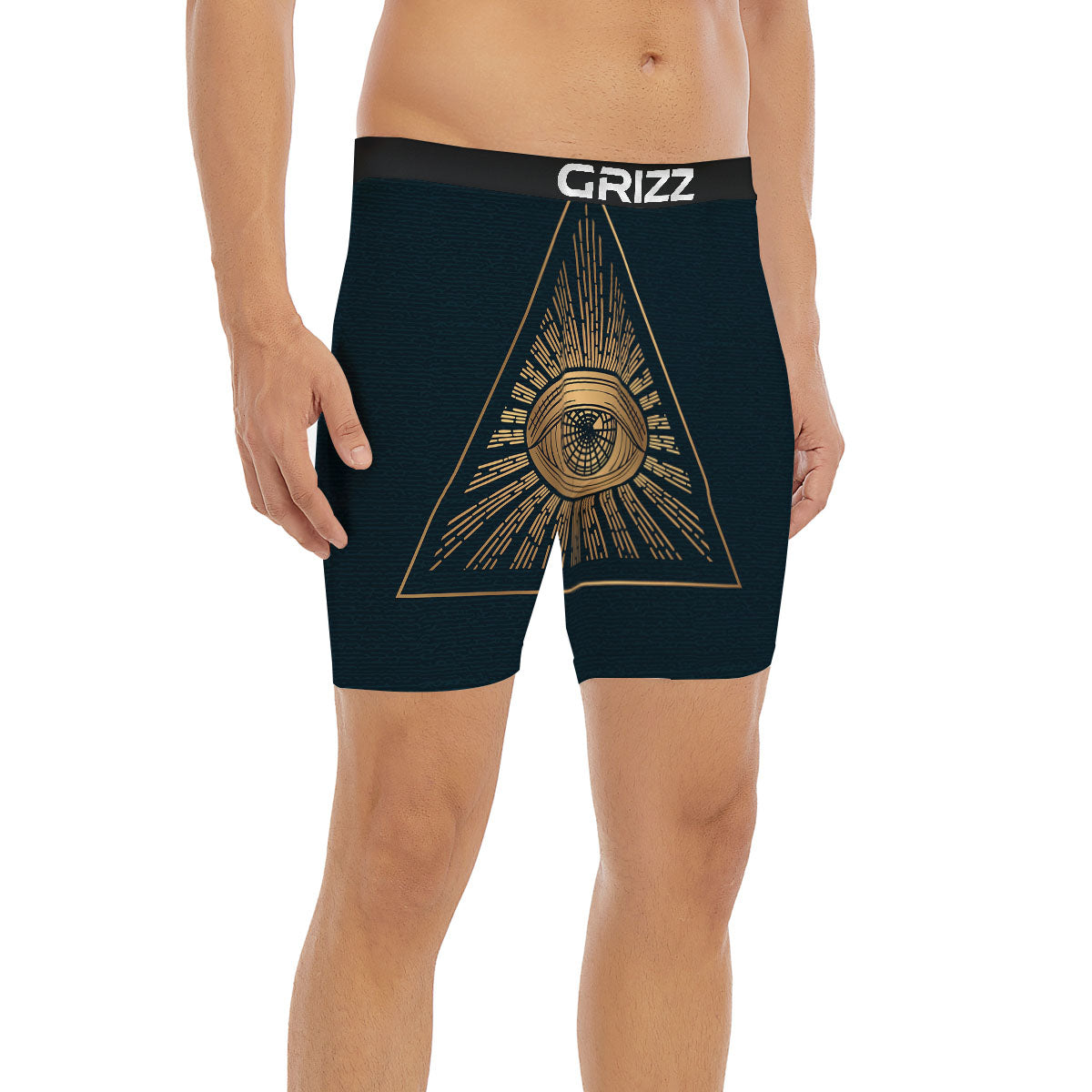 All Seeing Eye Masonic Print Boxer Briefs-grizzshop