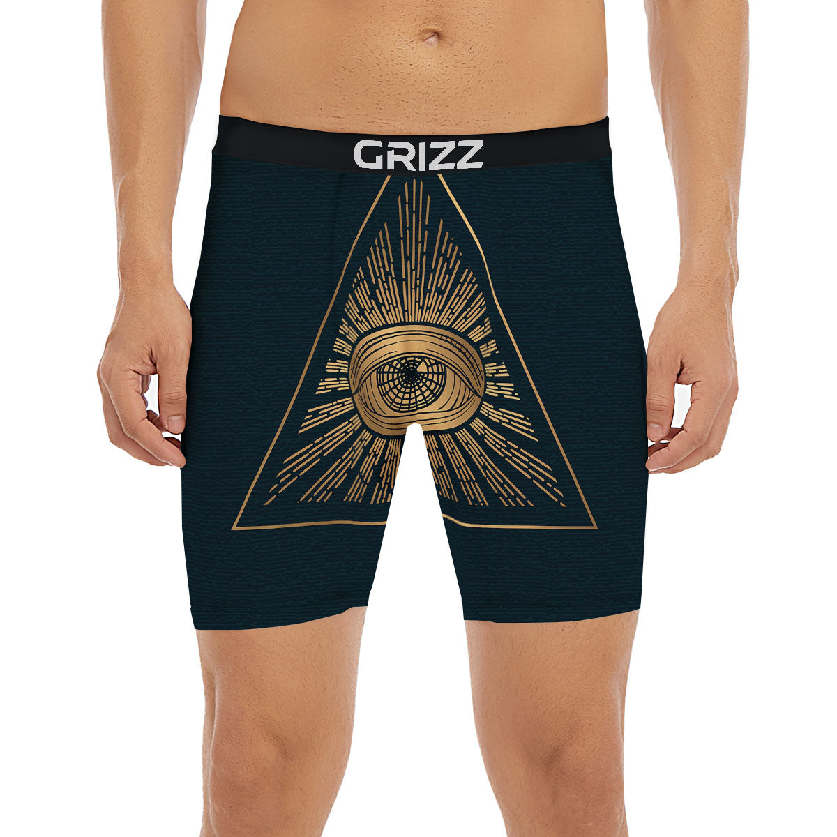 All Seeing Eye Masonic Print Boxer Briefs-grizzshop