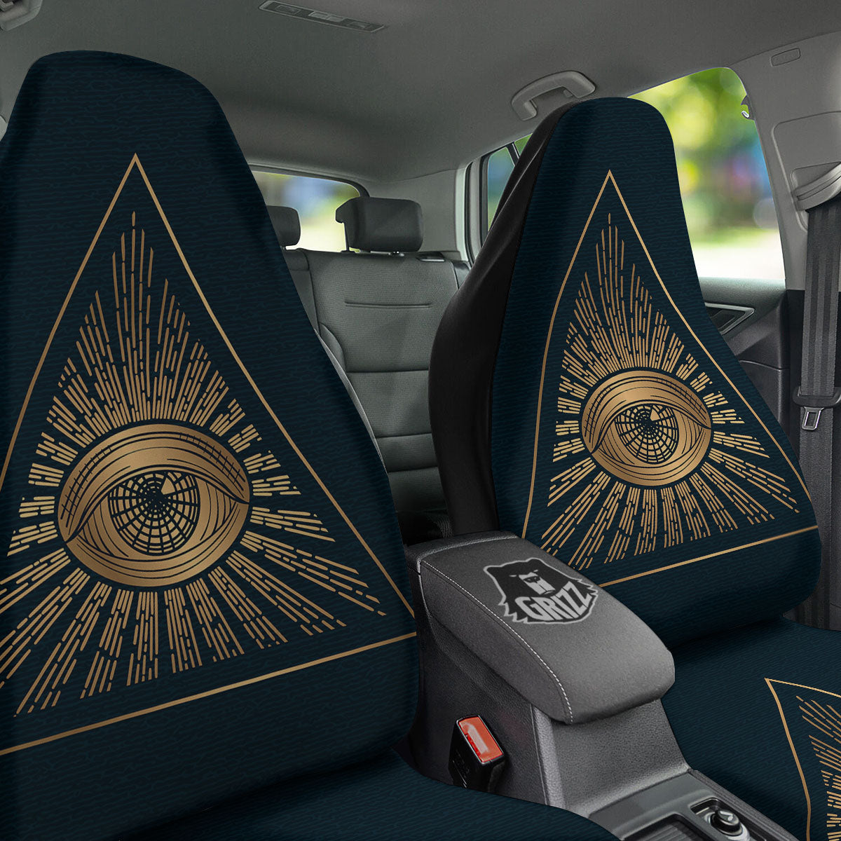 All Seeing Eye Masonic Print Car Seat Covers-grizzshop