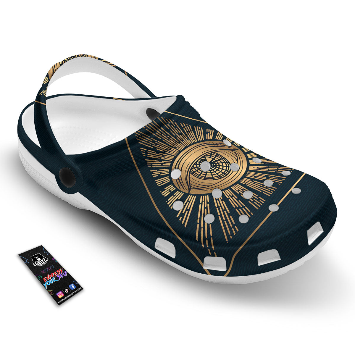 All Seeing Eye Masonic Print Clog-grizzshop