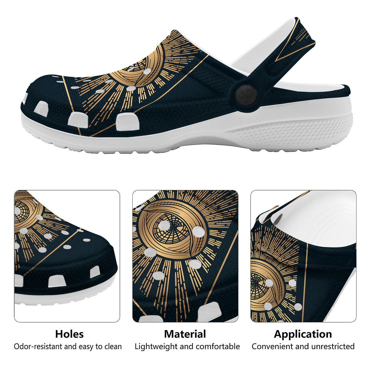 All Seeing Eye Masonic Print Clog-grizzshop