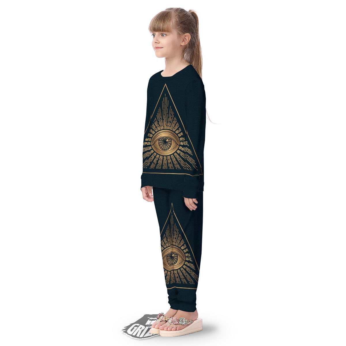 All Seeing Eye Masonic Print Kid's Pajamas-grizzshop