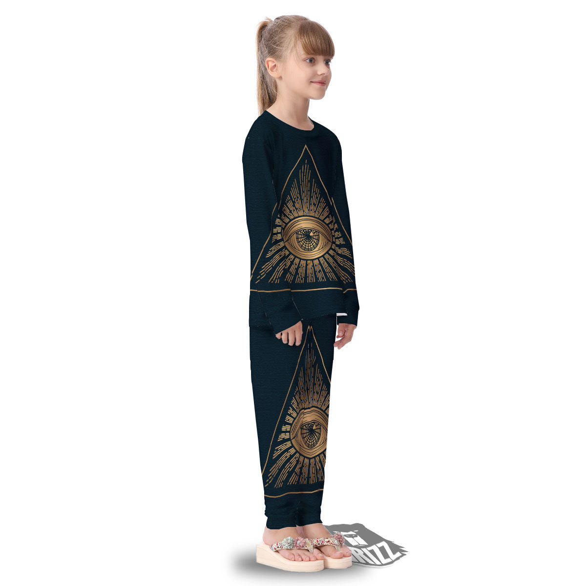 All Seeing Eye Masonic Print Kid's Pajamas-grizzshop
