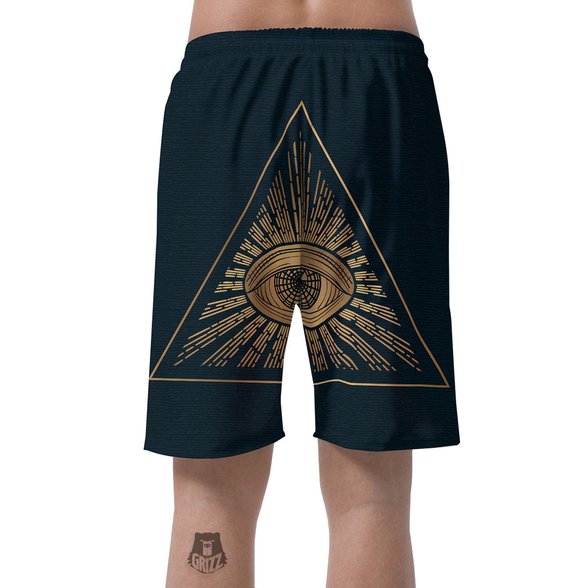 All Seeing Eye Masonic Print Men's Shorts-grizzshop