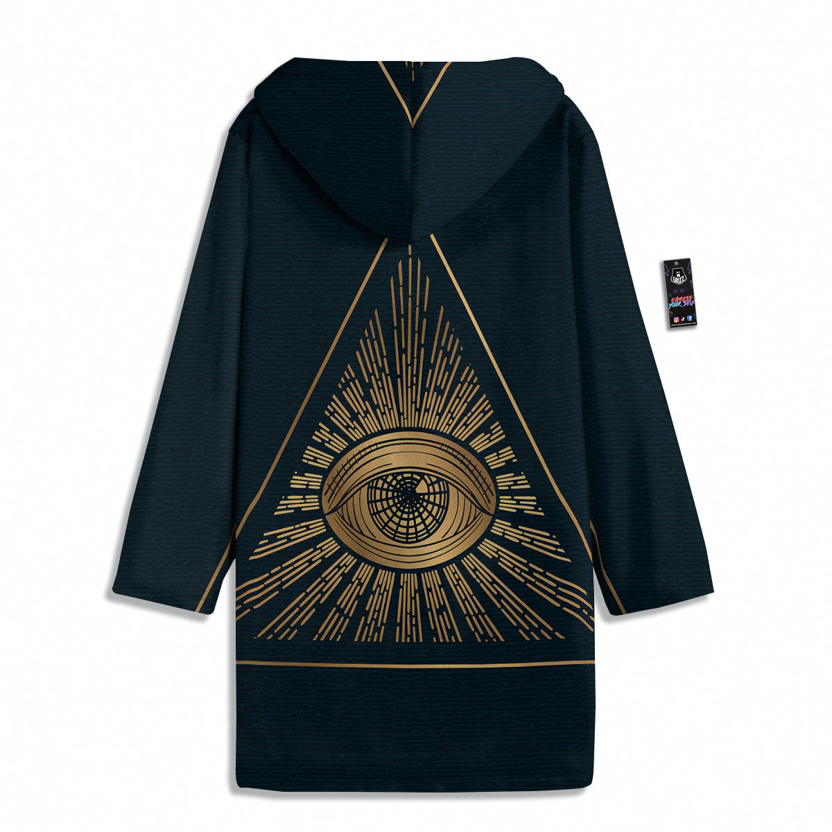 All Seeing Eye Masonic Print Men's Windbreaker Jacket-grizzshop