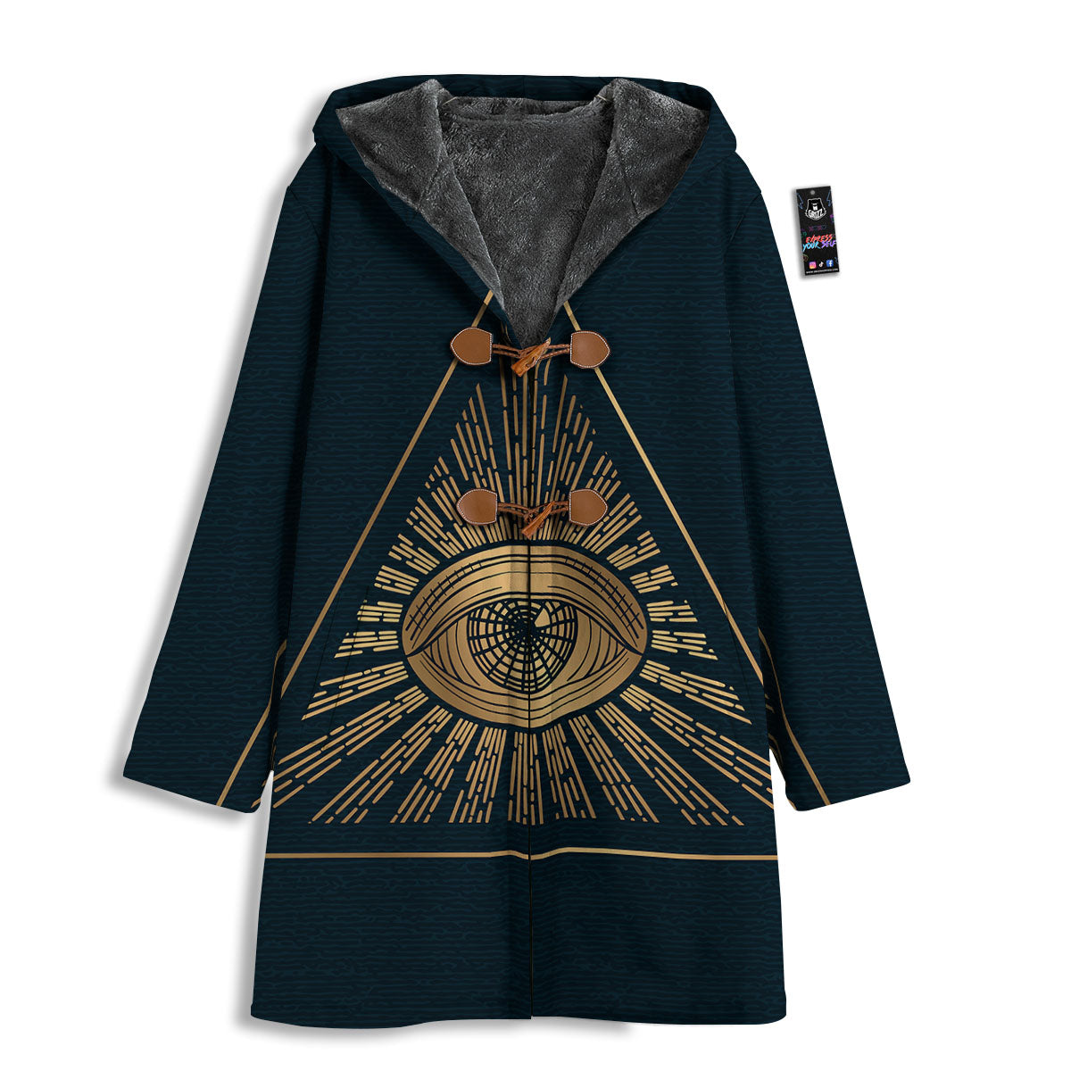 All Seeing Eye Masonic Print Men's Windbreaker Jacket-grizzshop