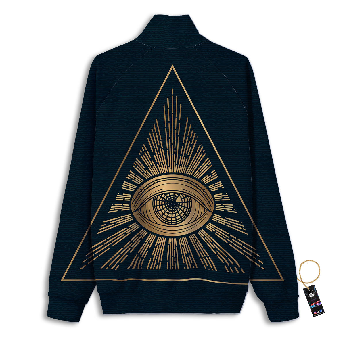 All Seeing Eye Masonic Print Track Jacket-grizzshop