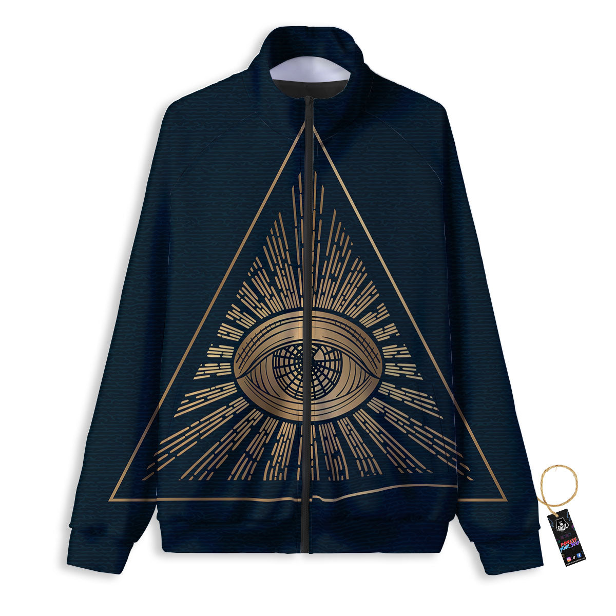 All Seeing Eye Masonic Print Track Jacket-grizzshop