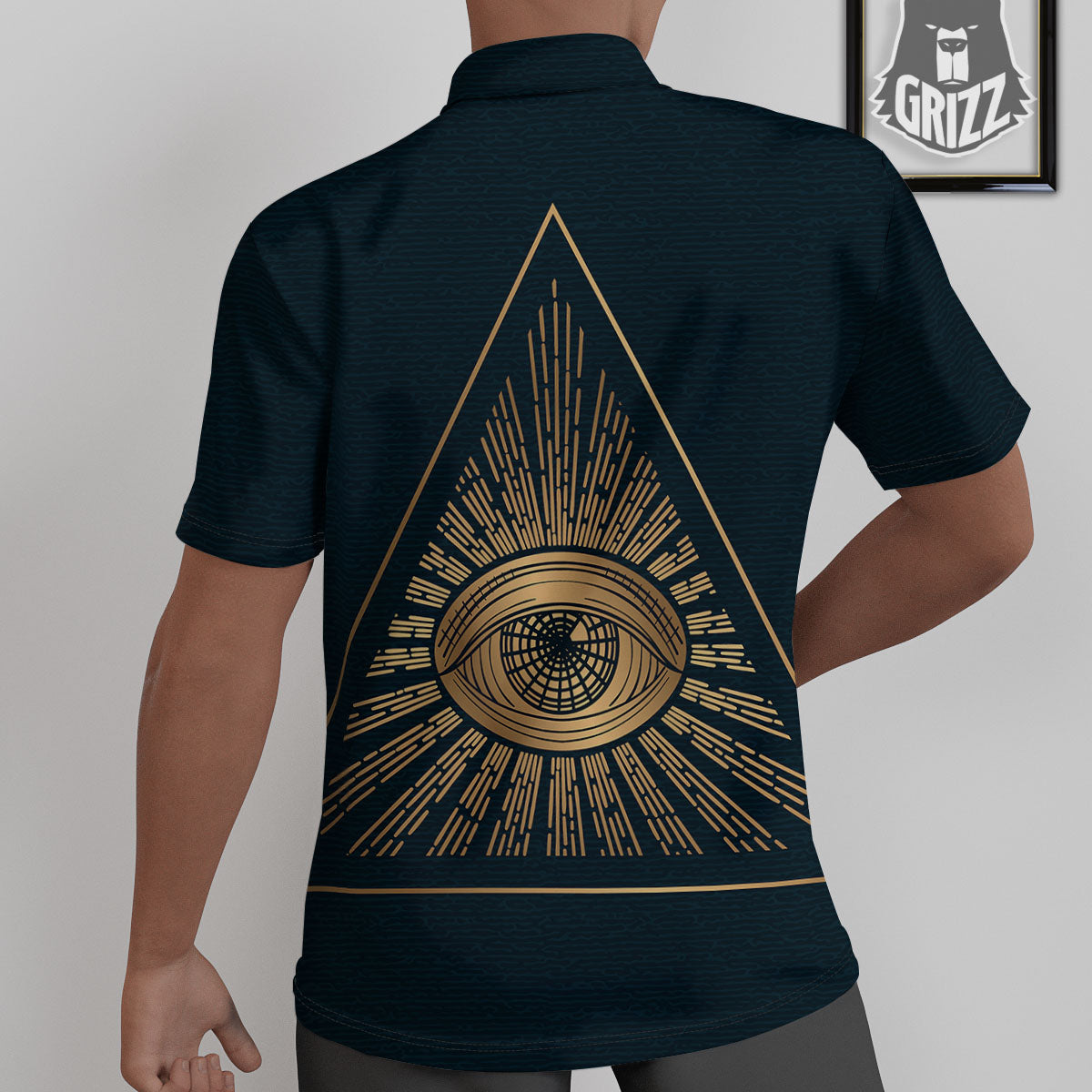 All Seeing Eye Masonic Print Untucked Shirts-grizzshop