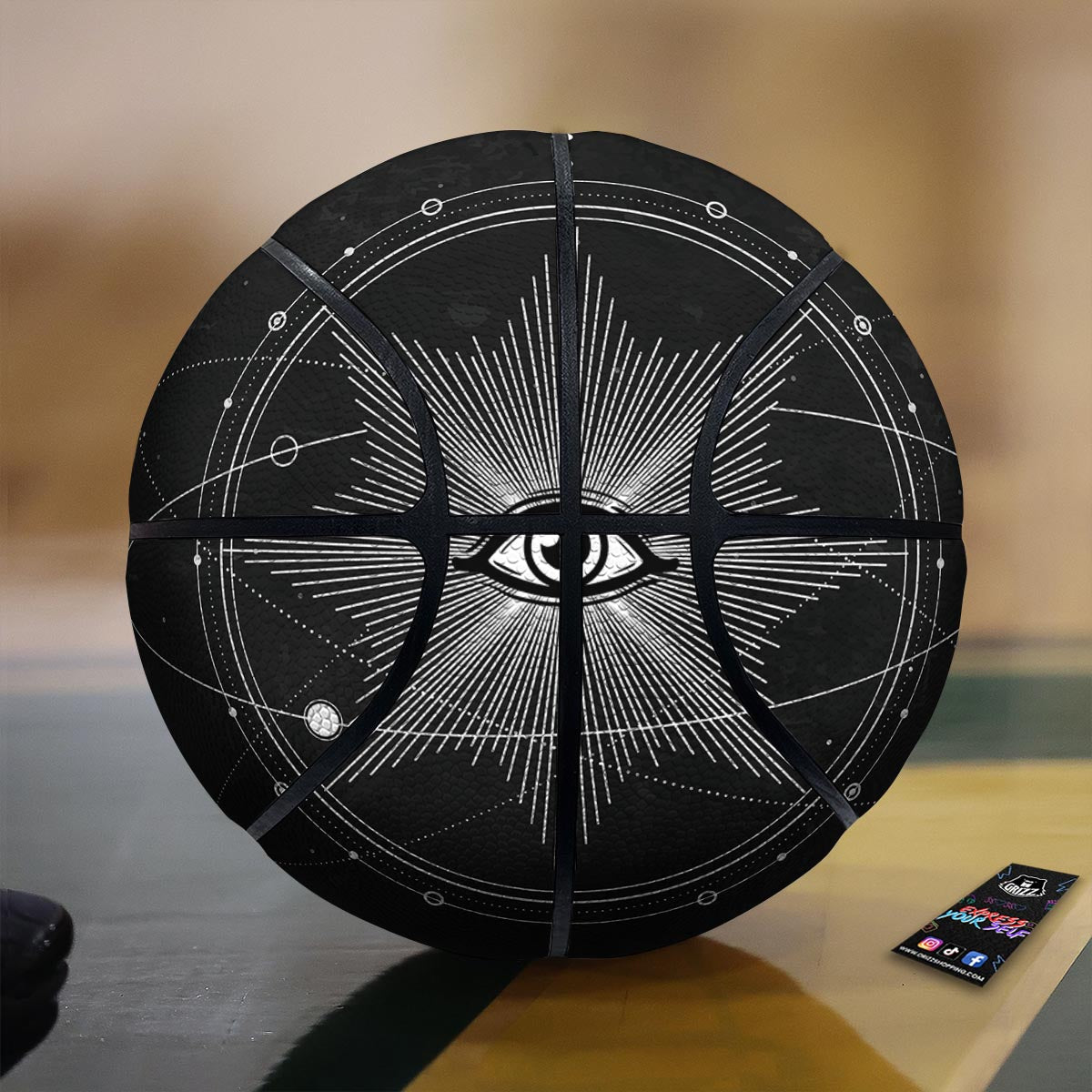 All Seeing Eye Sun Print Basketball