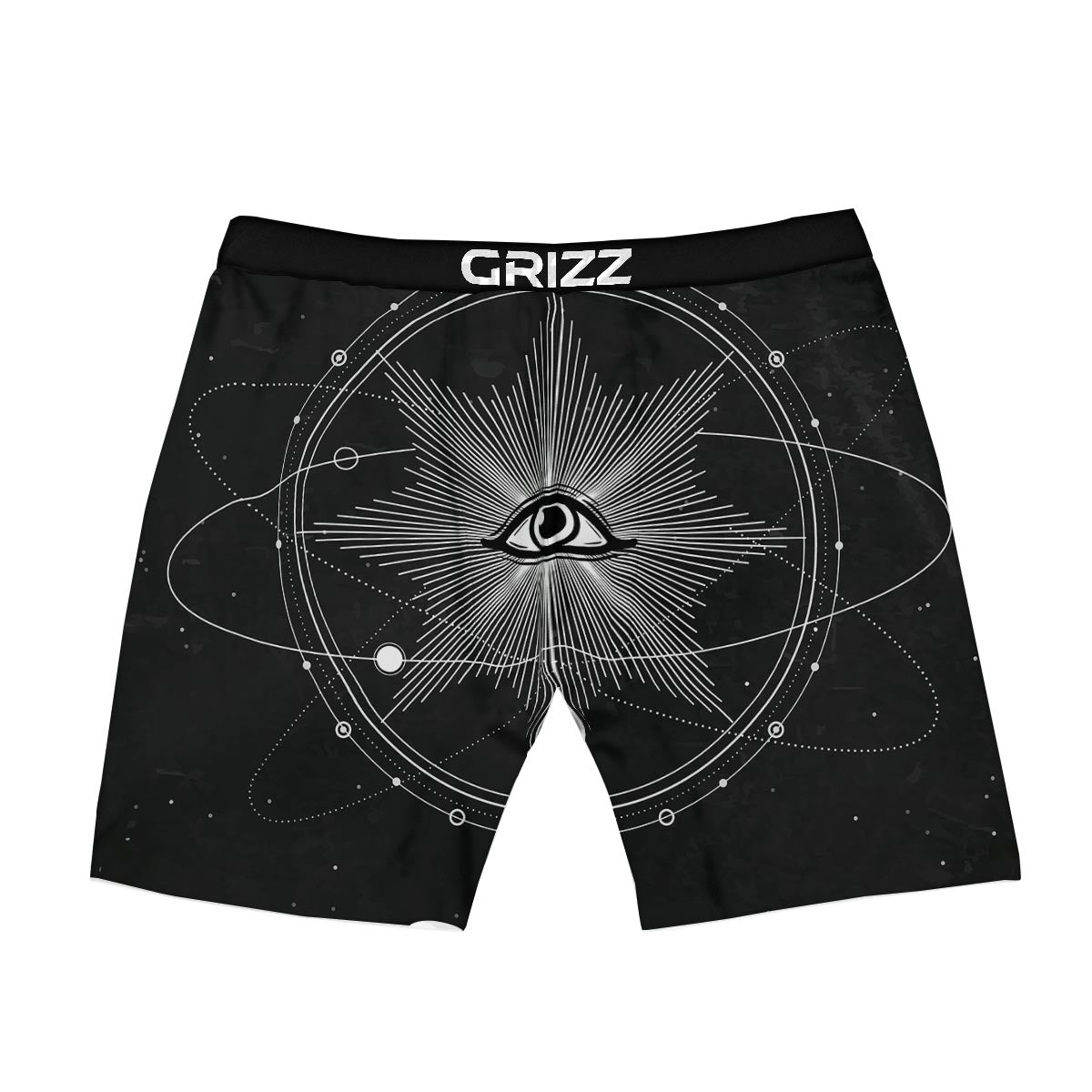 All Seeing Eye Sun Print Boxer Briefs-grizzshop