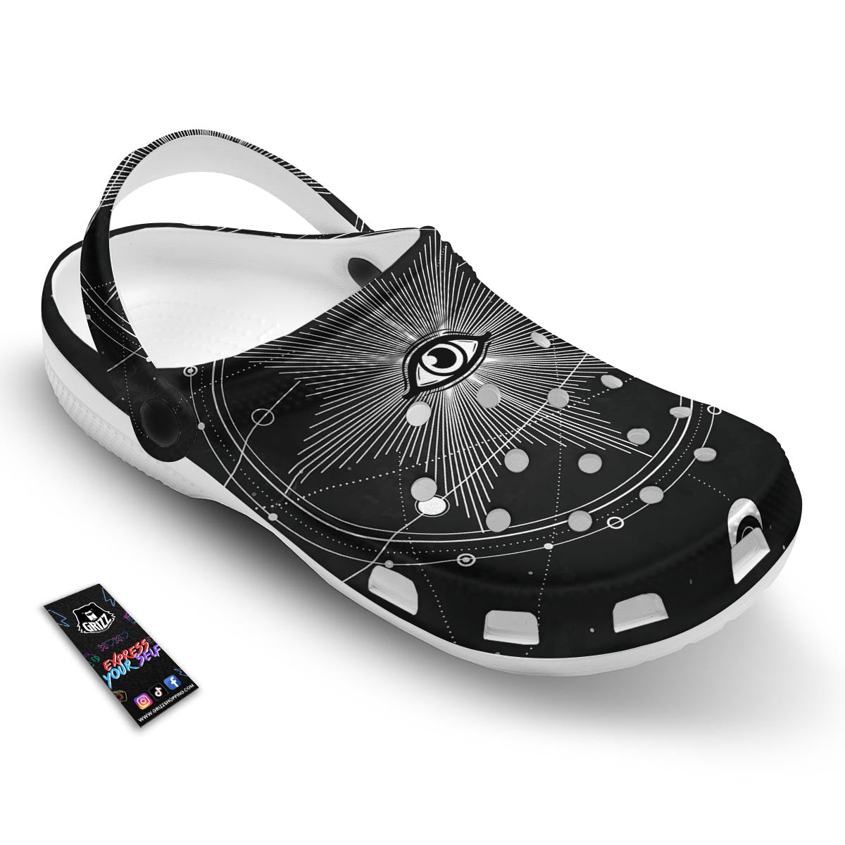 All Seeing Eye Sun Print Clog-grizzshop