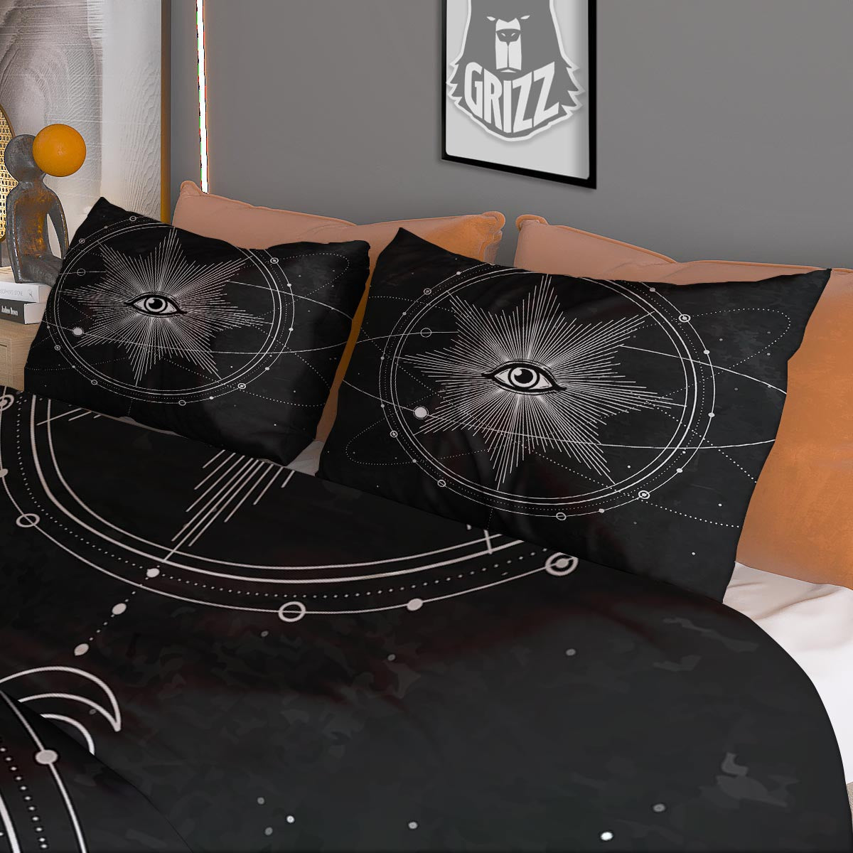 All Seeing Eye Sun Print Duvet Cover Bedding Set