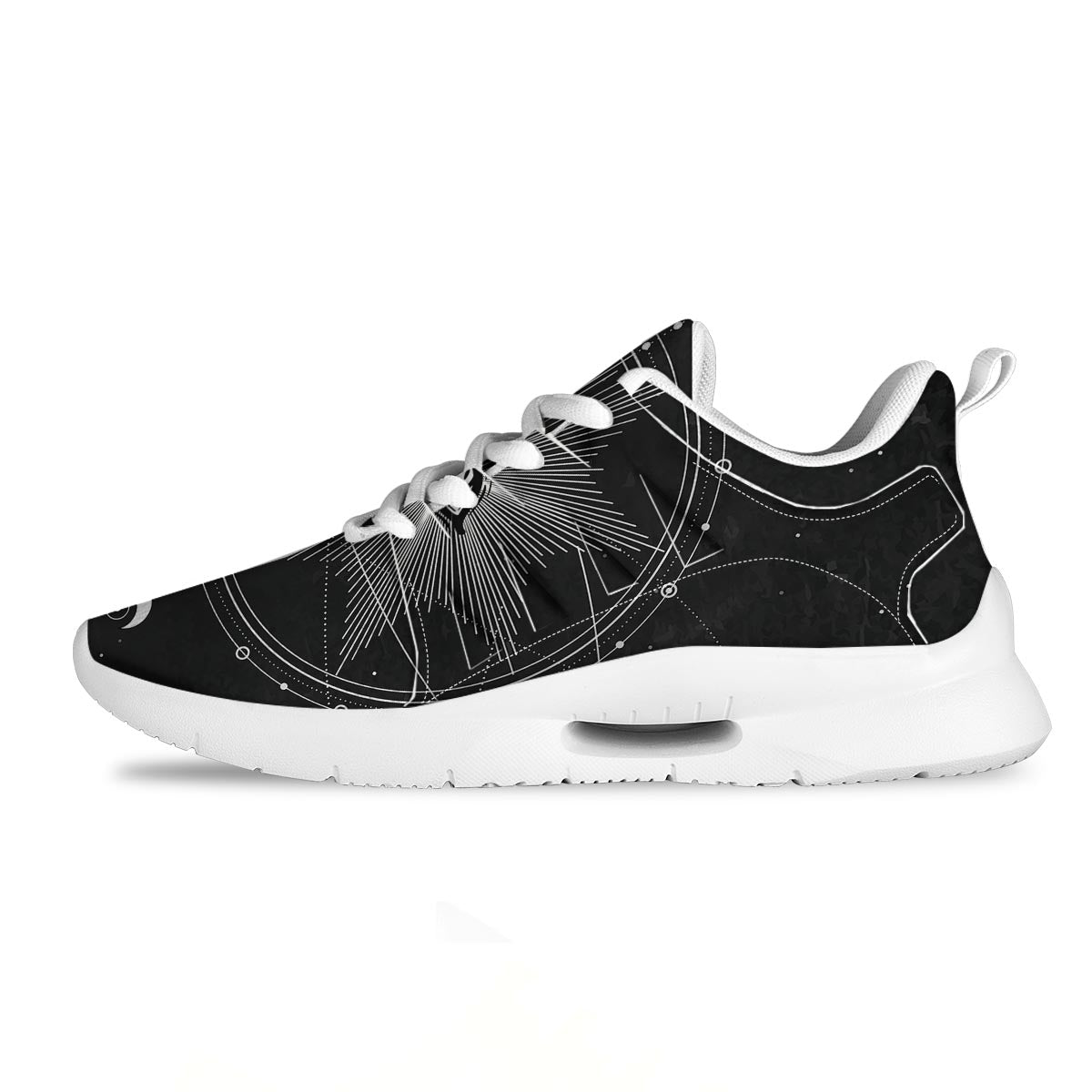 All Seeing Eye Sun Print Tennis Shoes-grizzshop
