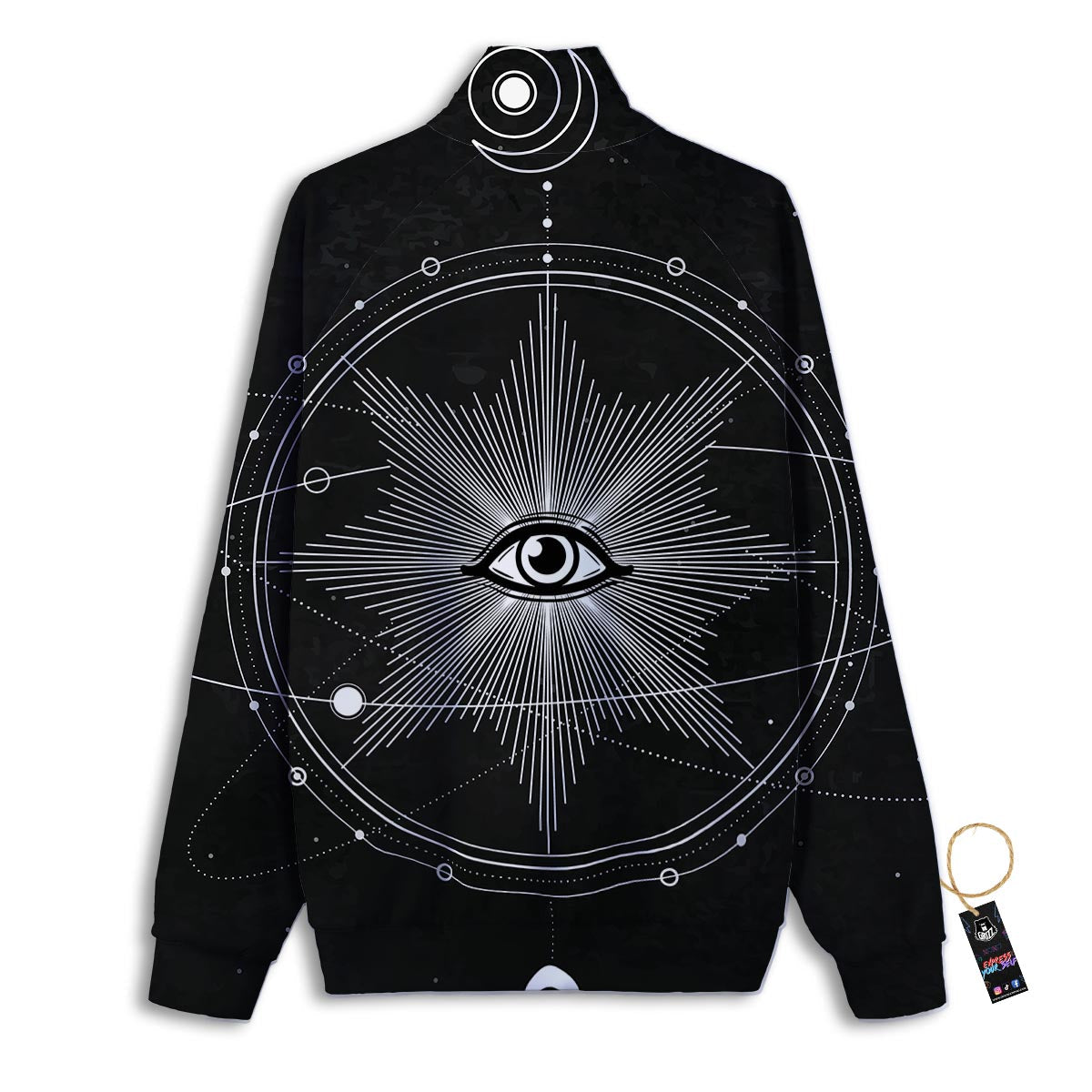 All Seeing Eye Sun Print Track Jacket-grizzshop