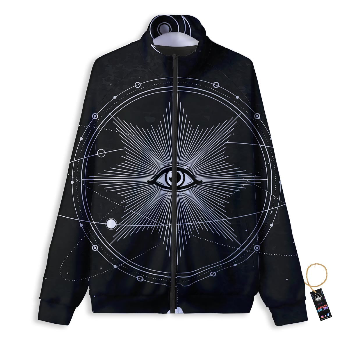 All Seeing Eye Sun Print Track Jacket-grizzshop