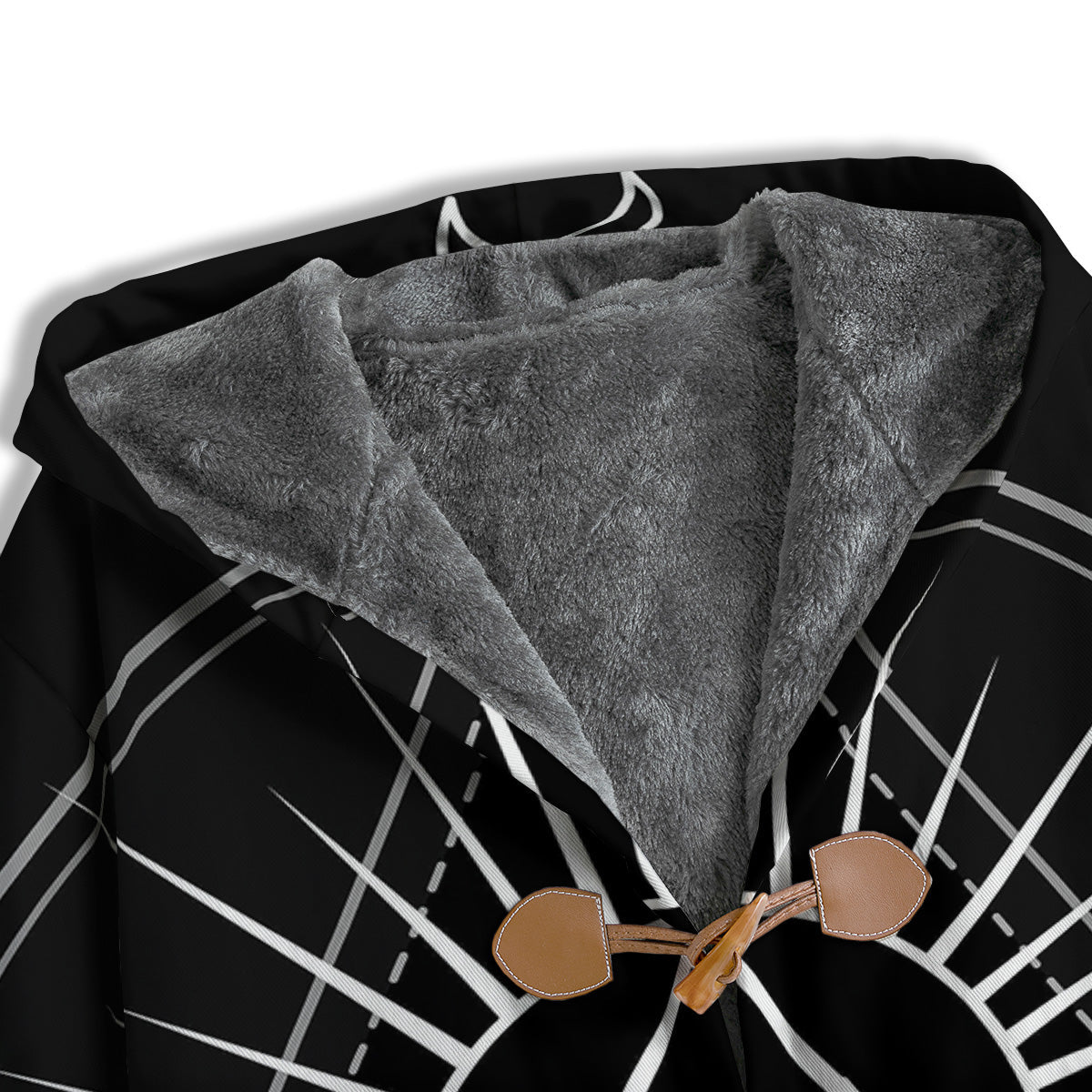 All Seeing Eye White And Black Print Men's Windbreaker Jacket-grizzshop