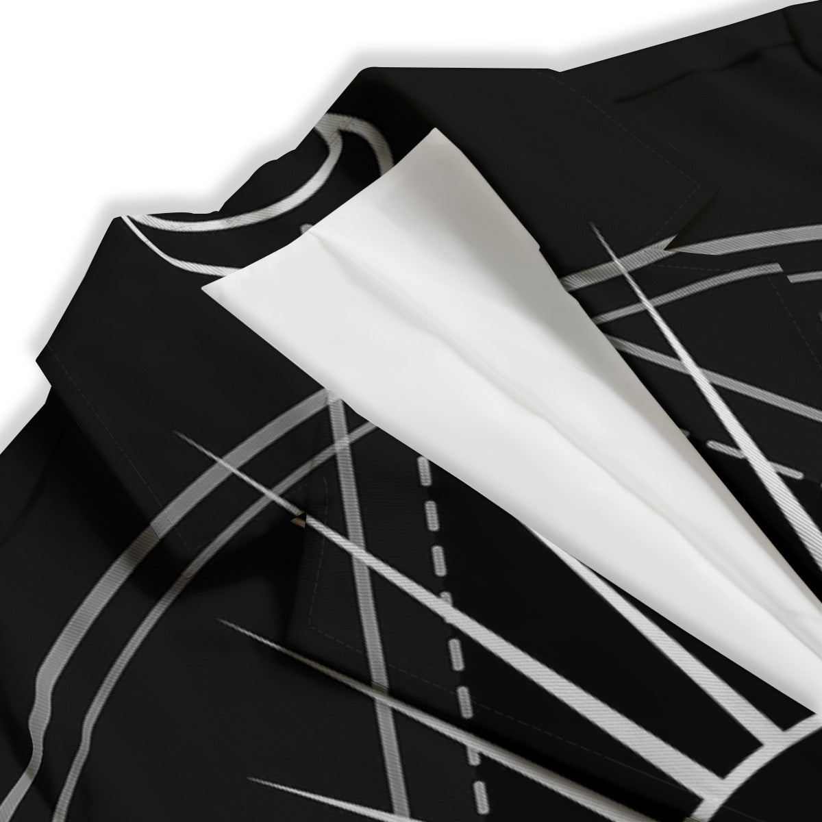 All Seeing Eye White And Black Print Women's Blazer-grizzshop