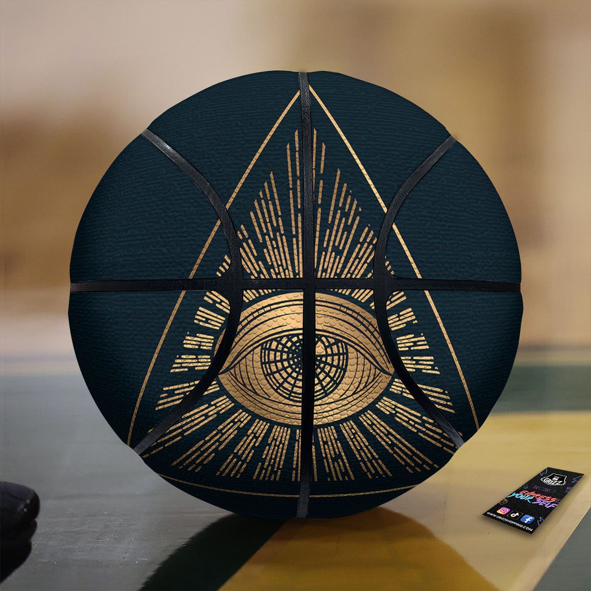 All Seeing Eye Masonic Print Basketball