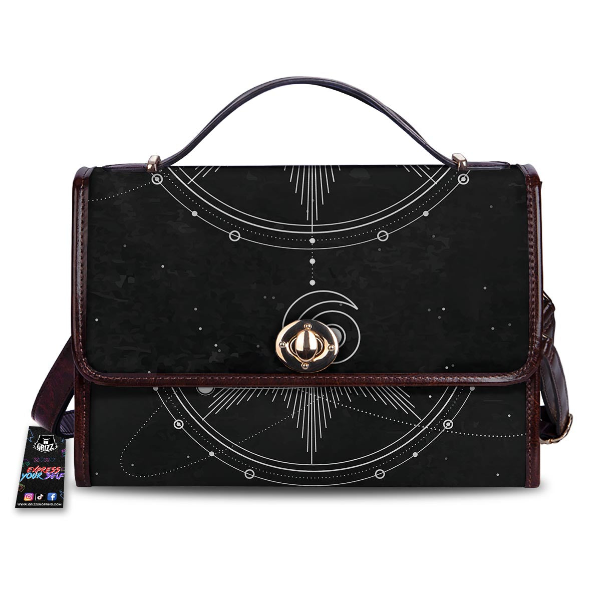 All Seeing Eye Sun Print Women's Satchel Bag