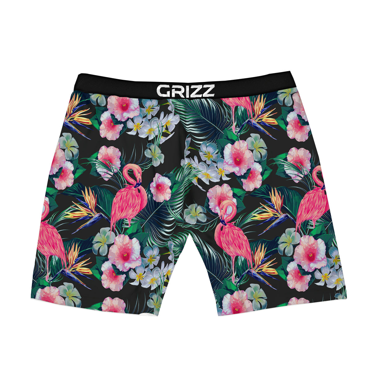 Aloha Flamingo Tropical Print Pattern Boxer Briefs-grizzshop