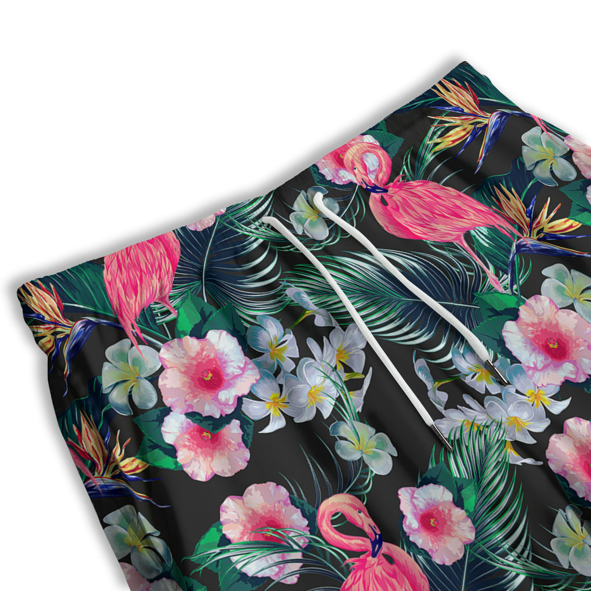 Aloha Flamingo Tropical Print Pattern Men's Athletic Shorts-grizzshop