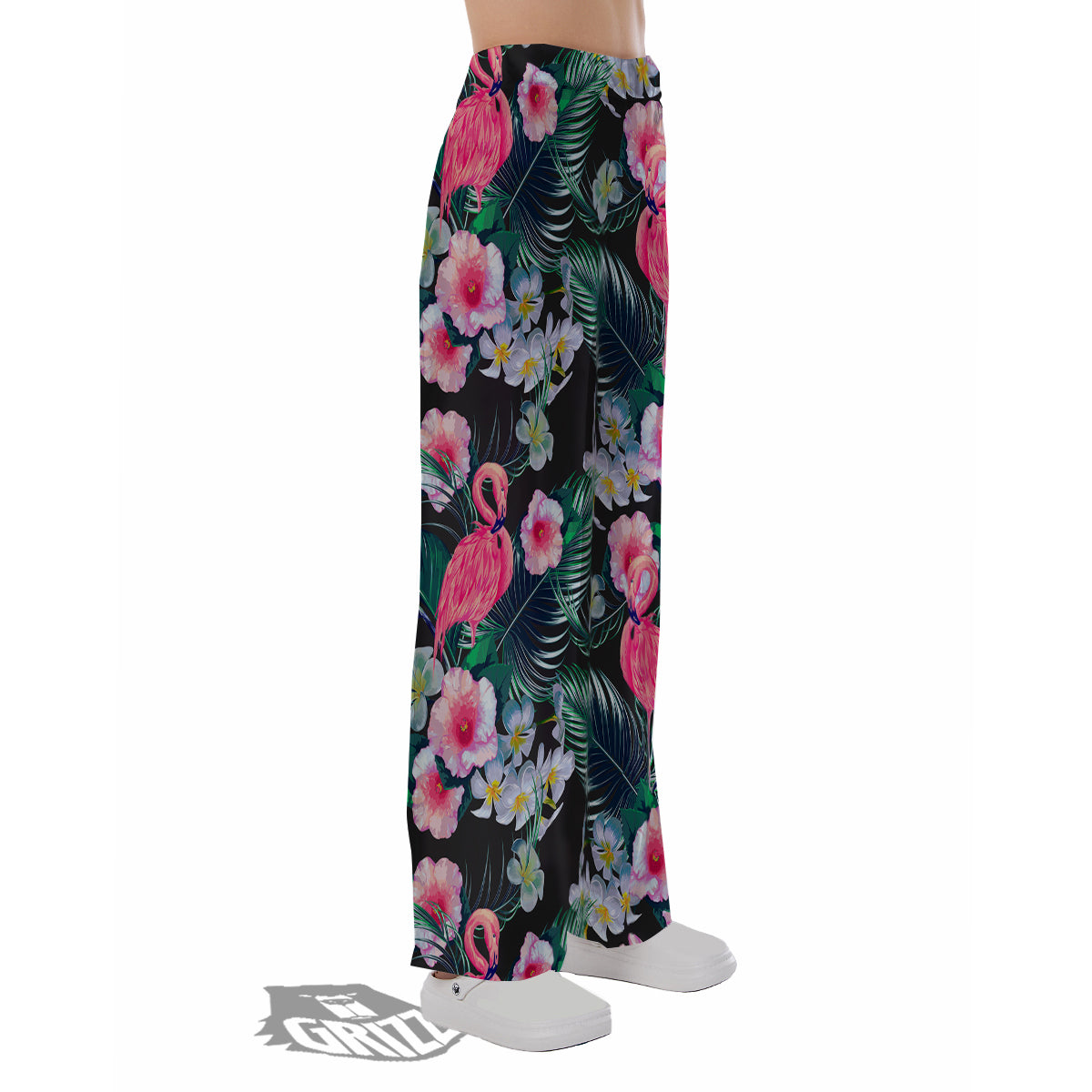 Aloha Flamingo Tropical Print Pattern Pajama Pants-grizzshop