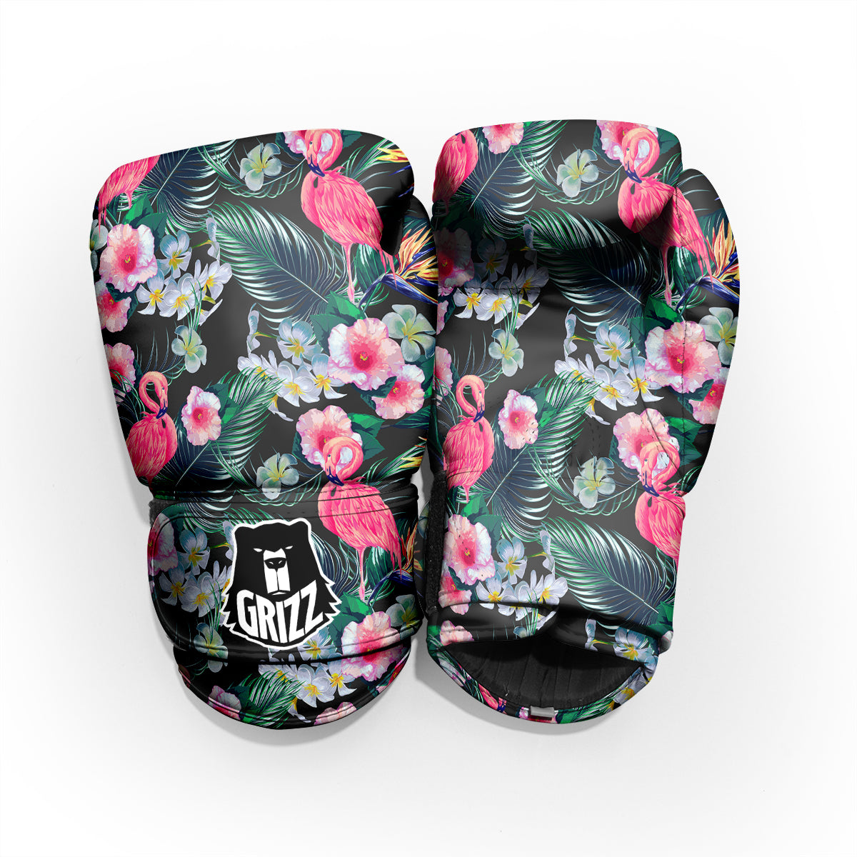 Aloha Flamingo Tropical Print Pattern Sparring Gloves-grizzshop
