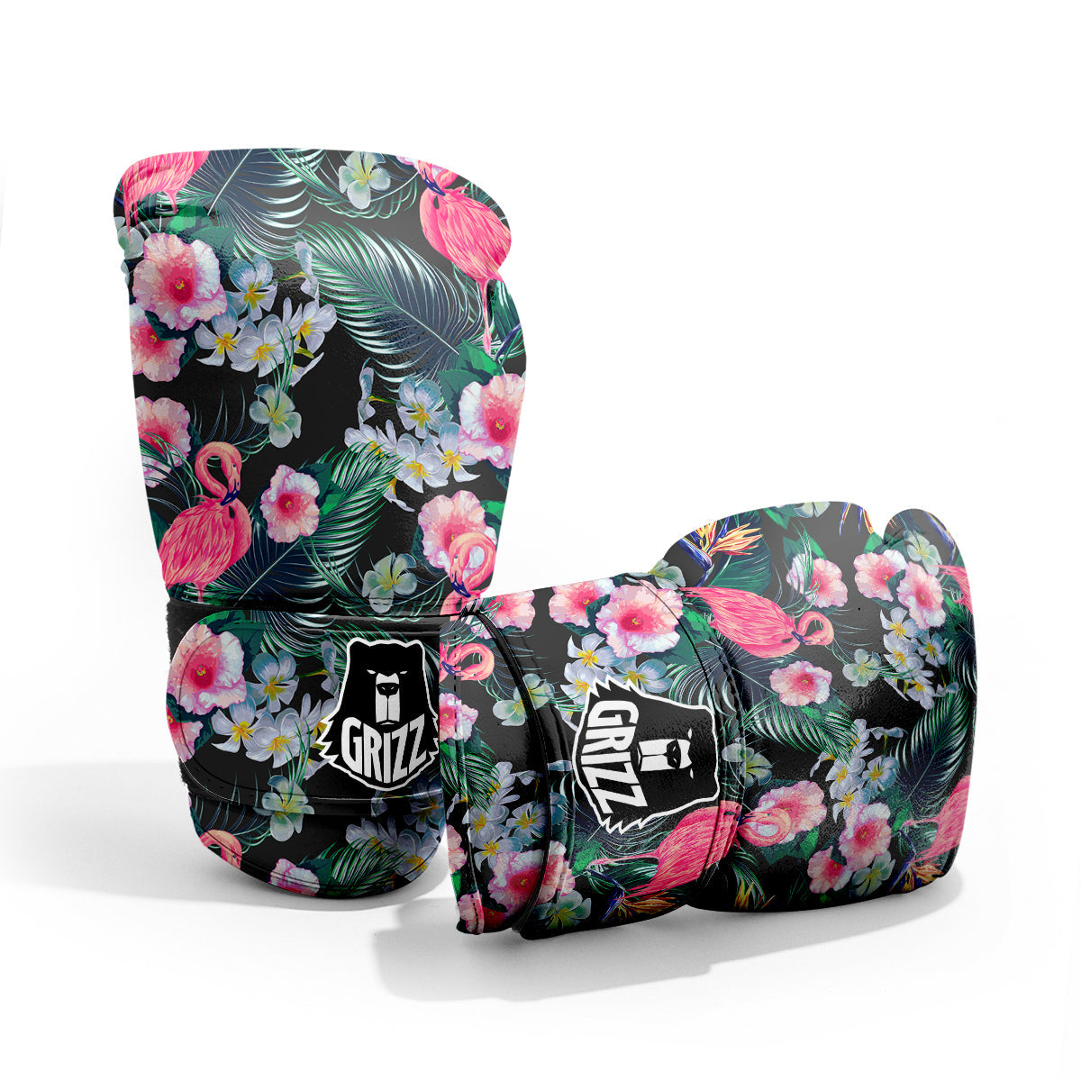 Aloha Flamingo Tropical Print Pattern Sparring Gloves-grizzshop