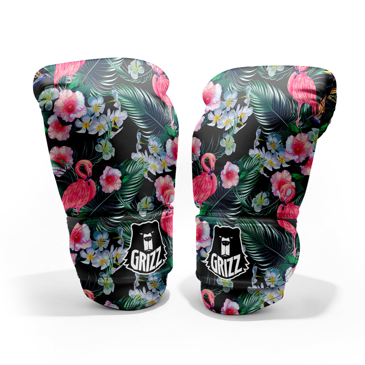 Aloha Flamingo Tropical Print Pattern Sparring Gloves-grizzshop