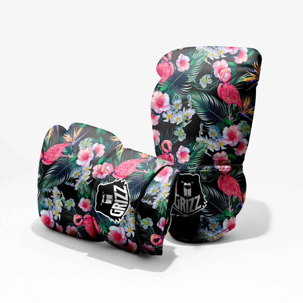 Aloha Flamingo Tropical Print Pattern Sparring Gloves-grizzshop