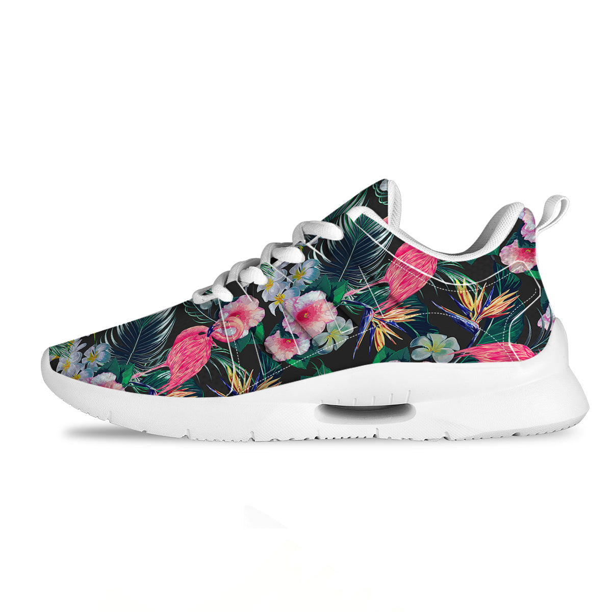Aloha Flamingo Tropical Print Pattern Tennis Shoes-grizzshop
