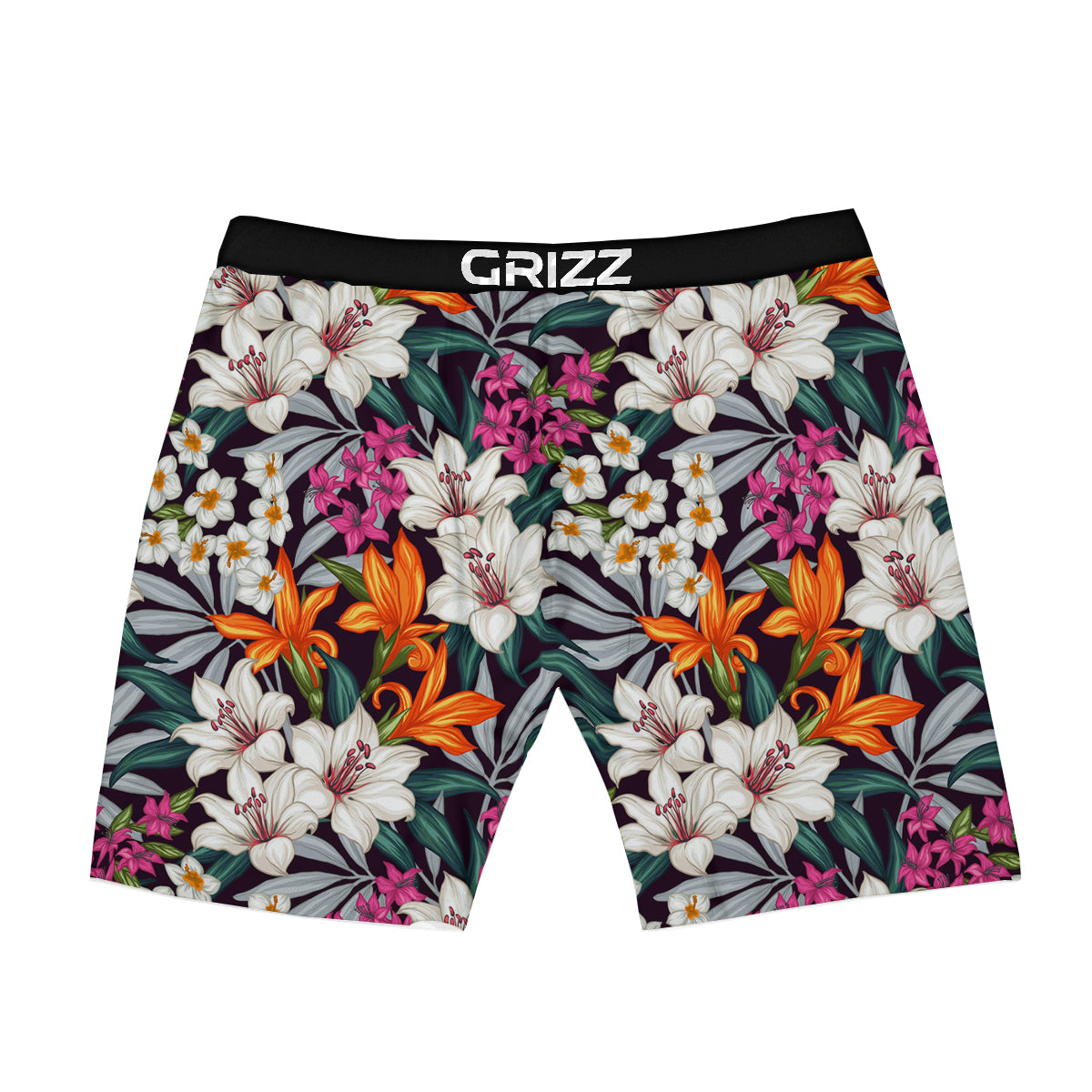 Aloha Flower Tropical Print Pattern Boxer Briefs-grizzshop