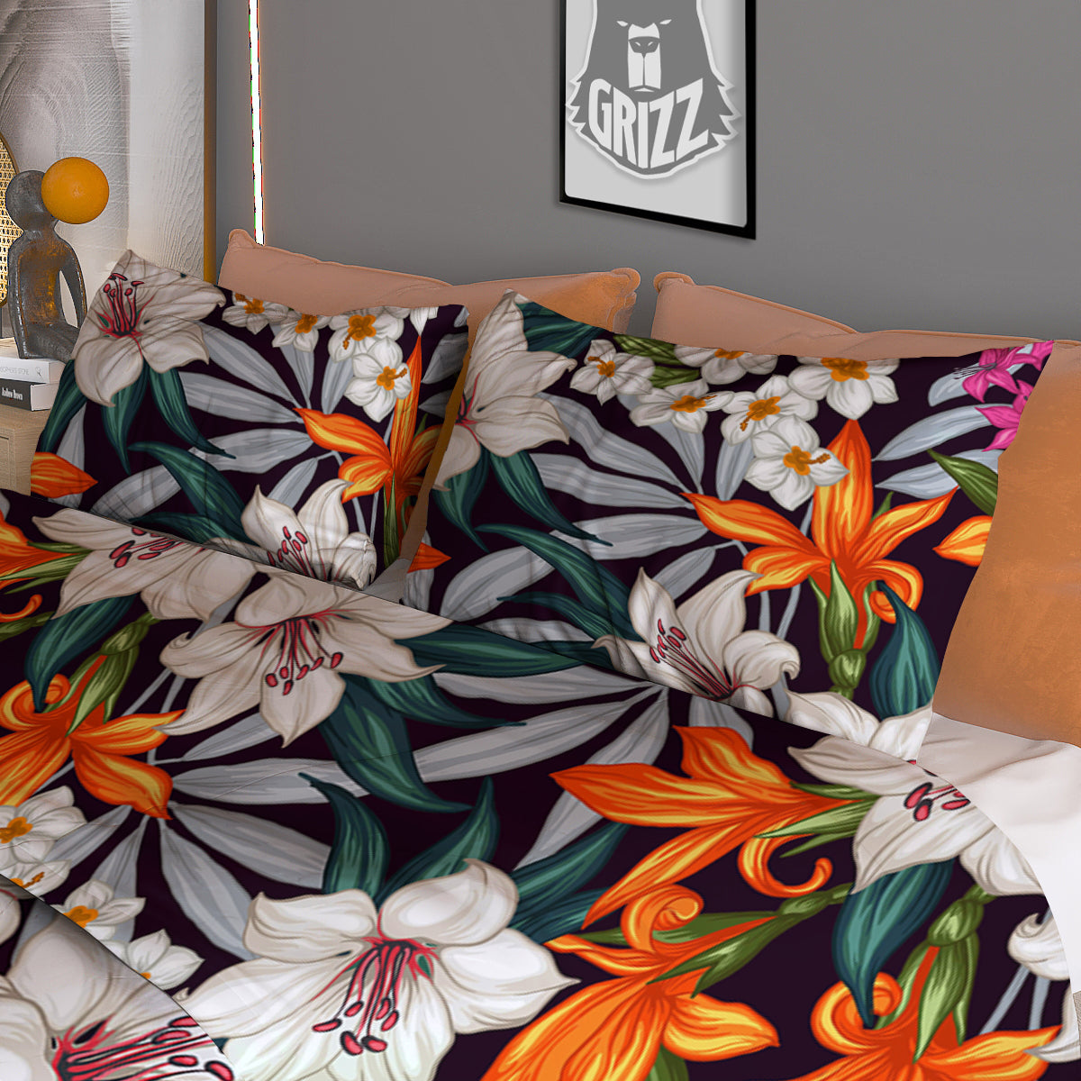 Aloha Flower Tropical Print Pattern Duvet Cover Bedding Set