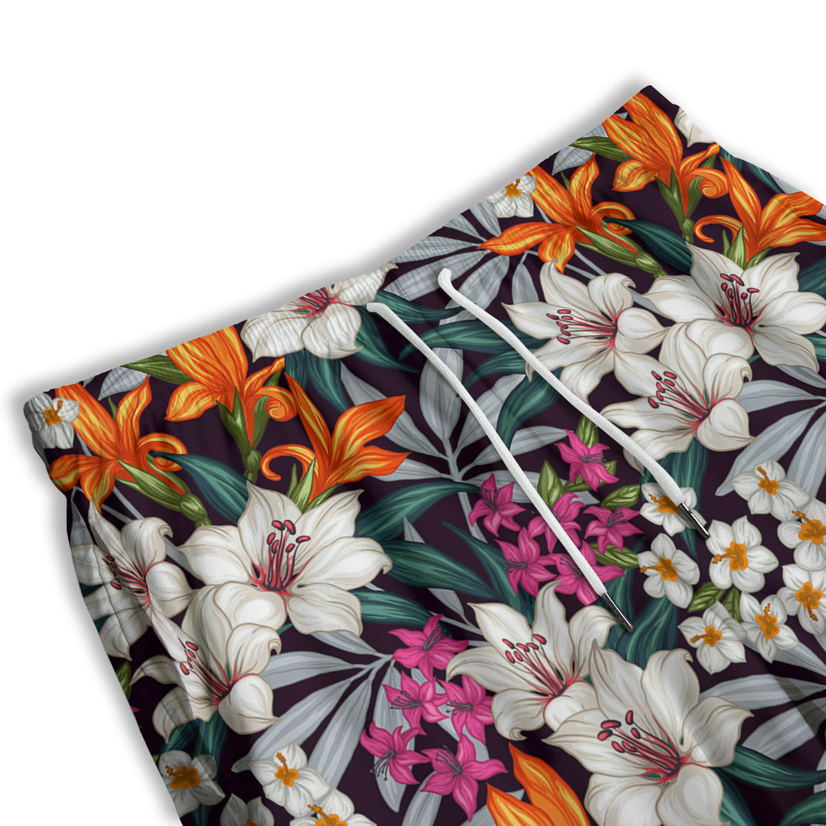 Aloha Flower Tropical Print Pattern Men's Athletic Shorts-grizzshop