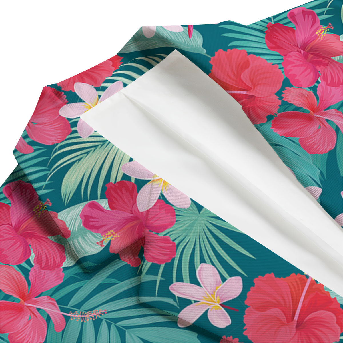 Aloha Hawaiian Flower Print Men's Blazer-grizzshop